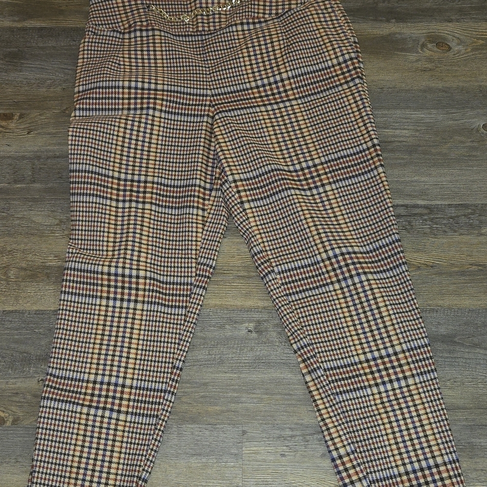 Cato Women's Checkered Pants - Brown and Black